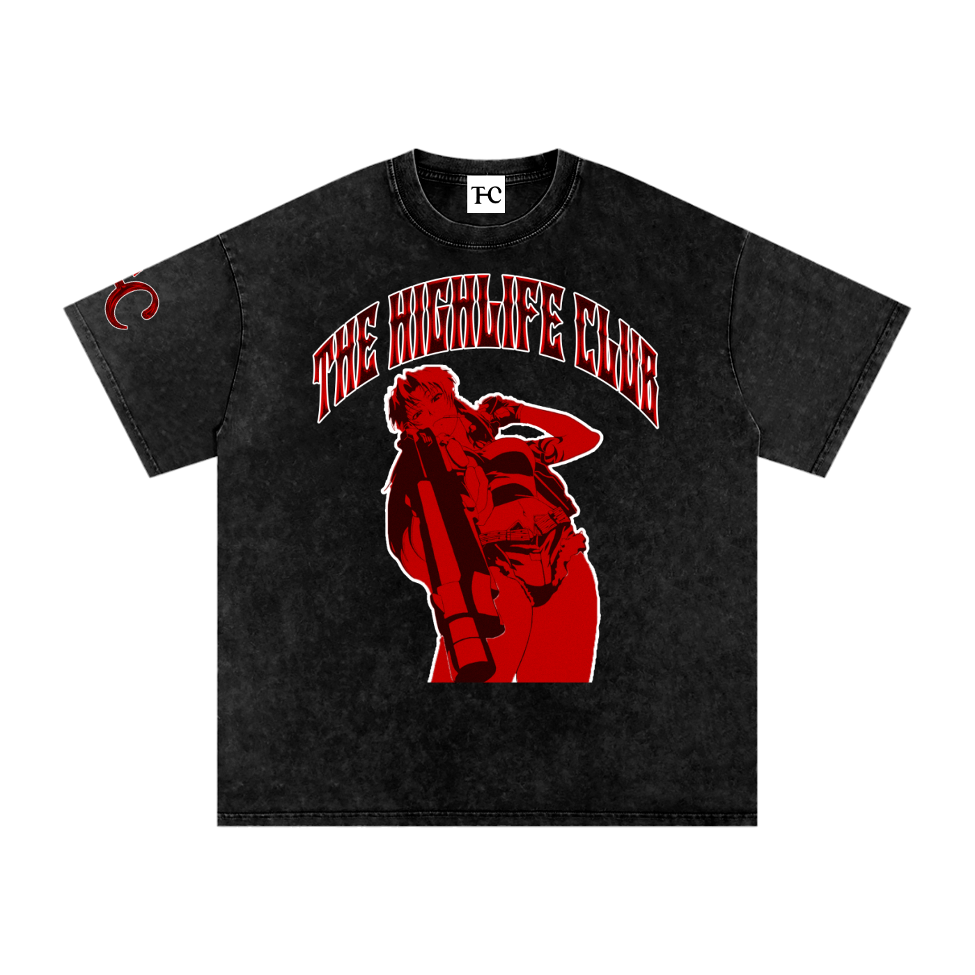 Snow Washed Oversized Cotton T-Shirt